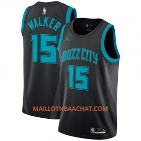 Maillot NBA Charlotte Hornets Kemba Walker 15 2018-19 Jordan Brand City Edition Noir Swingman - Homme